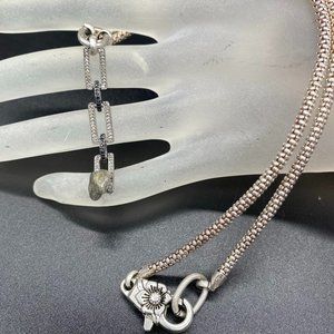 Necklace - Diamond and Black spinel, Labradorite